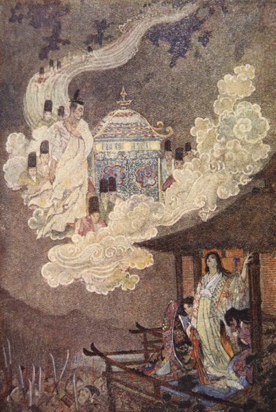 The Moonfolk demand the Lady Kaguya, illustration from 