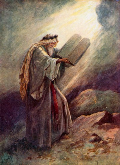 Moses with the Tables of Stone by Evelyn Stuart Hardy
