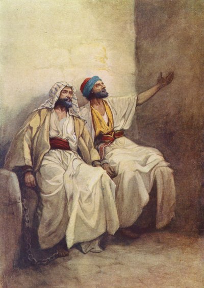 Paul and Silas Joyful in Prison by Evelyn Stuart Hardy