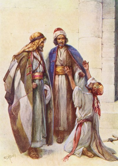 Peter and John and The Lame Man by Evelyn Stuart Hardy