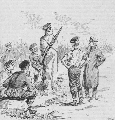 The German Soldiers Making Sentries Out of Clay by Evelyn Stuart Hardy