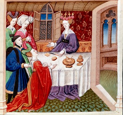 Iseut Implores the Protection of Queen Guenevre by Everard de Espinques