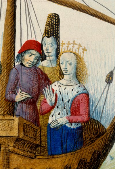 Queen Iseult of Tristan Embarking for the Kingdom of Logres (detail) by Everard de Espinques