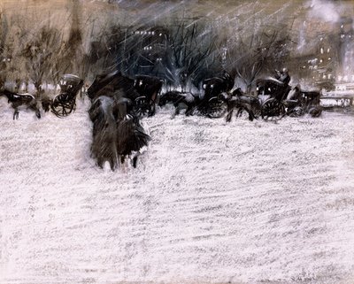 The Park in Winter by Everett Shinn