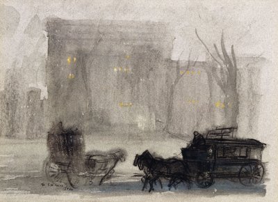 View of New York - Washington Square by Everett Shinn