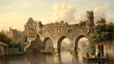 Ruins Over the River Birchel at Zutphan in Holland by Everhardus Koster