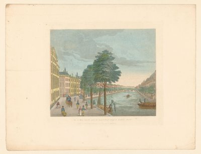 View of the Herengracht at the Spiegelstraat in Amsterdam by Evert Maaskamp