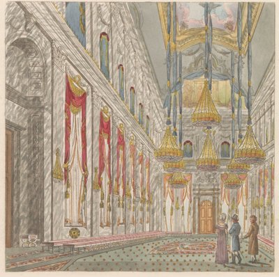 Interior of the Royal Palace on the Dam, ca. 1810-1813 by Evert Maaskamp