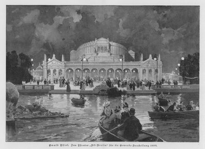 The Alt-Berlin Theatre, built for the Great Industrial Exposition of Berlin, Germany by Ewald Thiel
