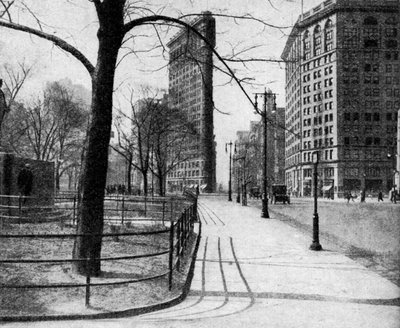 Flatiron Building and Madison Square, New York City, USA by Ewing Galloway