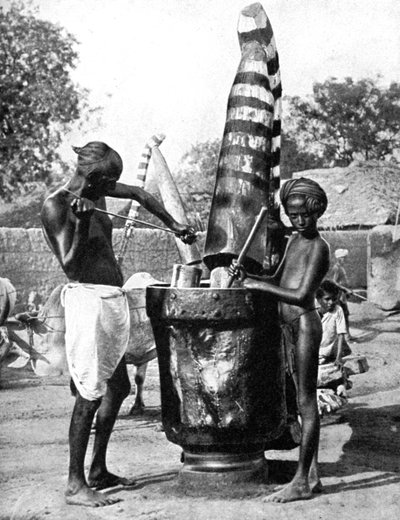 Sesame Mill Painted in Honour of a Hindu Goddess, India, 1936 by Ewing Galloway