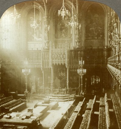 Interior of the House of Lords, Westminster, London by Excelsior Stereoscopic Tours
