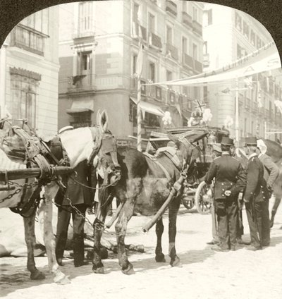 State Coach, Calle Mayor, Madrid by Excelsior Stereoscopic Tours