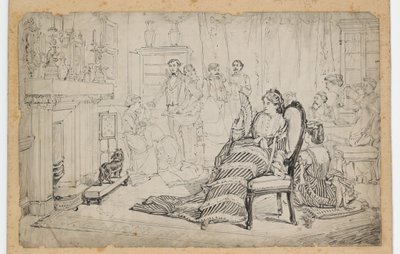 Forfeits, 1880 by Eyre Crowe