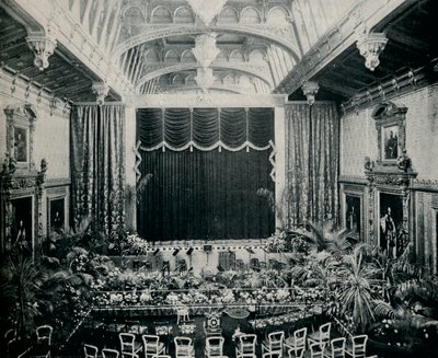 The Waterloo Chamber, Windsor Castle, Fitted as a Theatre for the State Plays of 1891, c1891-1901 by Eyre and Spottiswoode