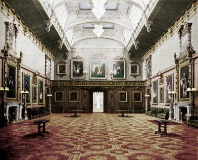 The Waterloo Chamber Windsor Castle, c. 1899 by Eyre and Spottiswoode