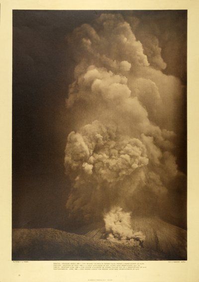 Vesuvius - A Great Avalanche of Hot Ashes Near the Observatory, 13th April 1906 by F.A. Perret