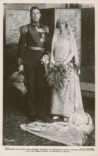 Wedding of Crown Prince Gustaf Adolf of Sweden and Lady Louise Mountbatten, 1923 by F.A Swaine