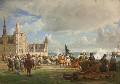 The Dutch Fleet under Admiral Opdam Passing the Sound on October 29, 1658 during the Swedish War 1657-60 by F.C. Lund