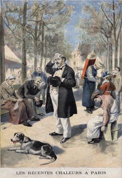The recent heats in Paris - in Le petit Journal du 22/09/1895 by F.L. and Tofani Oswaldo  Meaulle