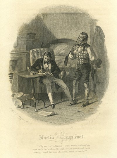 Martin Chuzzlewit: Mark Tapley and Martin Chuzzlewit by F.O.C. and McRae, C. John Darley