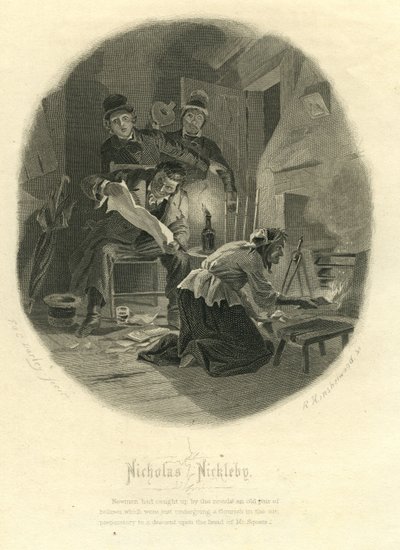 Nicholas Nickleby: Newman Noggs and Wackford Squeers by F.O.C. and McRae, C. John Darley