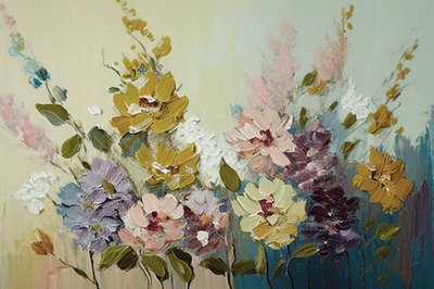 Abstract Depiction of Vintage Roses by F. Abderrahim