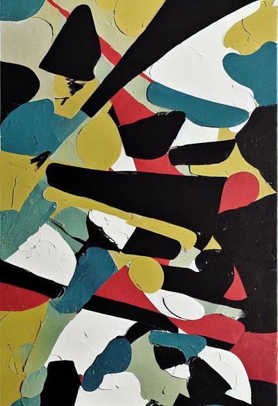 Abstract Expressive Brushwork by F. Abderrahim