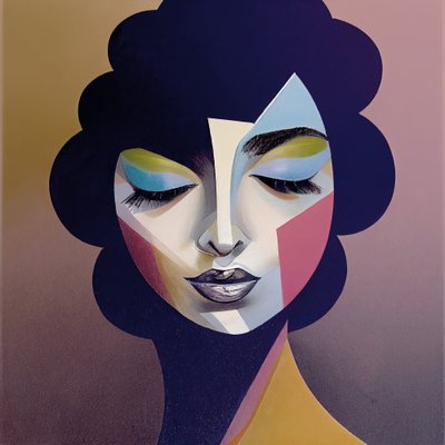 Abstract Girl Face, Hallway Wall Decor by F. Abderrahim