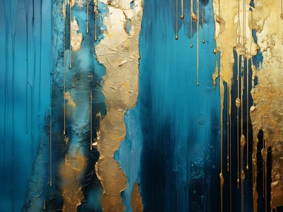 Abstract Gold & Blue by F. Abderrahim