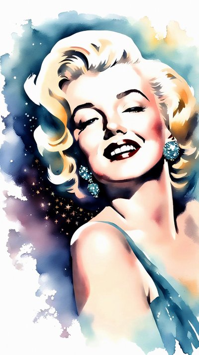 Beautiful Marilyn Monroe Portrait by F. Abderrahim