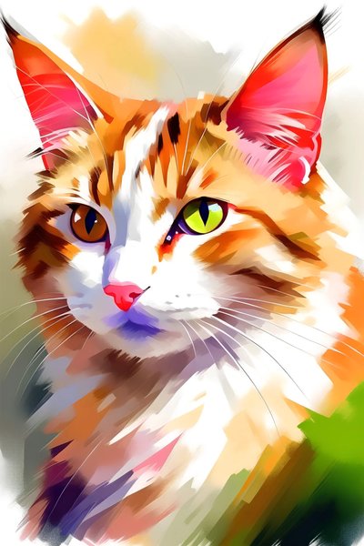 Beautiful Cute Cat Portrait by F. Abderrahim