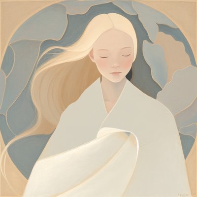 Blonde Girl Painting by F. Abderrahim