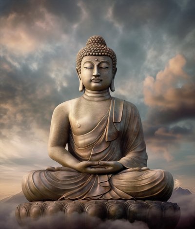 Buddha framed canvas wall art decor by F. Abderrahim