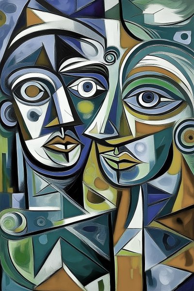 Figurative Portrait, Contemporary Expressive Painting by F. Abderrahim