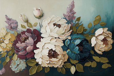 Floral Bouquet of Peonies by F. Abderrahim