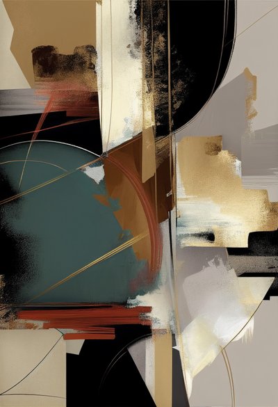 Modern Abstract Painting by F. Abderrahim
