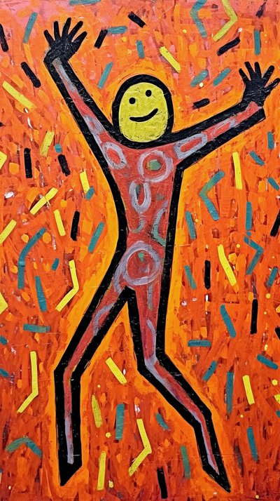 Naive figurative painting by F. Abderrahim