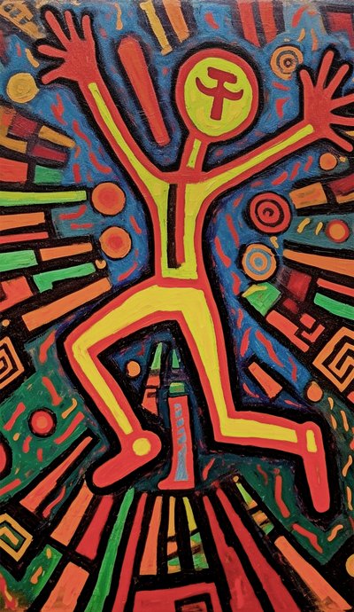 Native figurative painting by F. Abderrahim