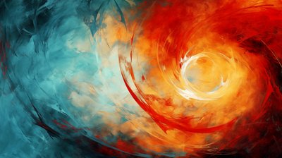 Orange & Blue by F. Abderrahim