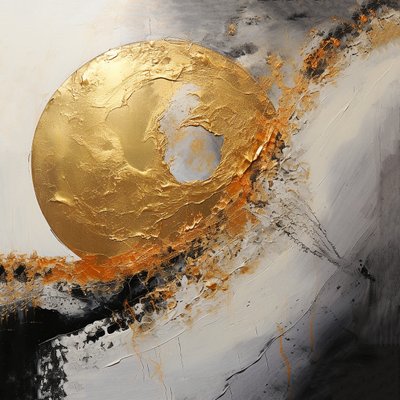 Silver & Golden Art Painting, Digital Fine Art Printing by F. Abderrahim