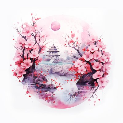 Traditional Japanese home garden, Yoga posters by F. Abderrahim