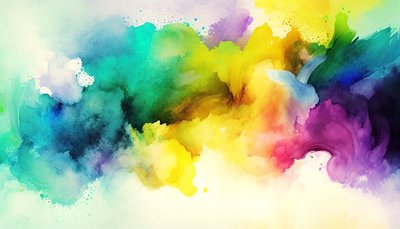 Watercolor Abstract, Colorful Background Painting, Art Prints by F. Abderrahim