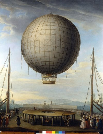 The Ascent of Paolo Andreani on 25/2/1784 in Milan by F. Battaglini