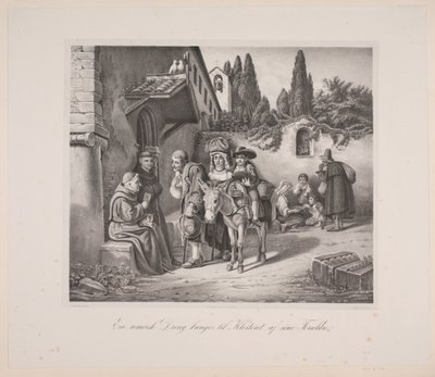 A Roman Boy Brought to the Monastery by His Parents by F. Gautesen