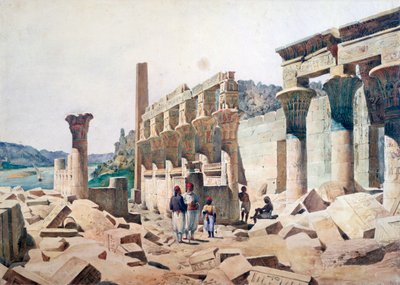 Temple of Venus Athor, Philae by F. H. Naudin