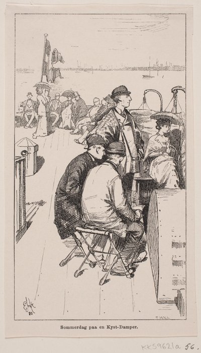 Summer Day on a Coastal Steamer by F. Hendriksen