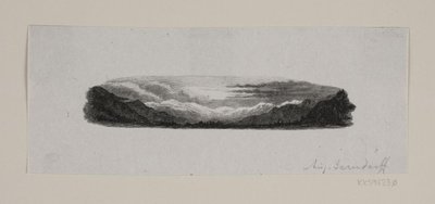 Vignet. Snow-Covered Mountains by F. Hendriksen