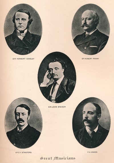Great Musicians - Plate XI, c1880, 1895 by F. Jenkins Heliog