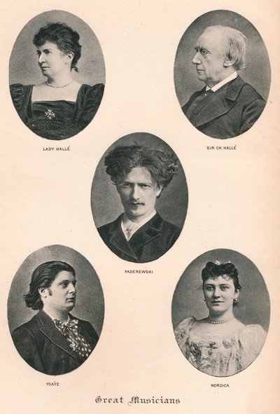 Great Musicians - Plate X., c1880, 1895 by F. Jenkins Heliog